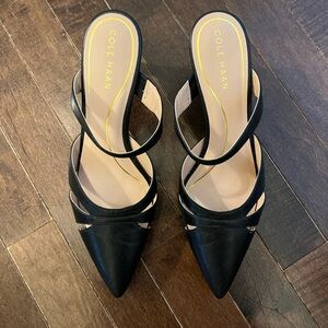 Cole Haan Black Strappy Heels 8.5